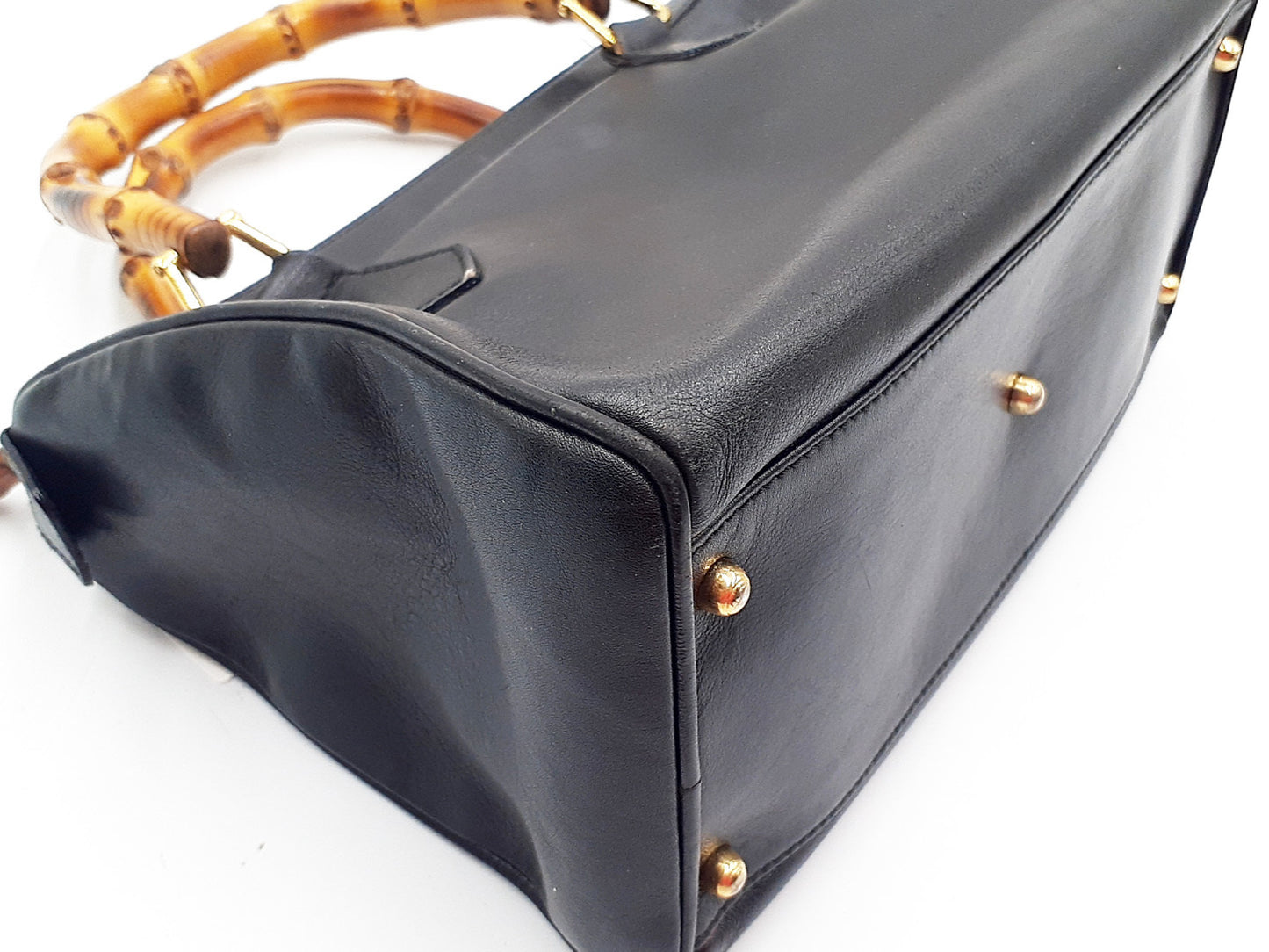 GUCCI Bamboo Leather Hand Gold Hardware 000.122 Handbag