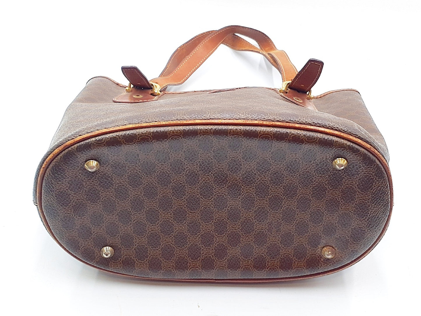 CELINE Macadam Leather Bucket Tote Tote Bag