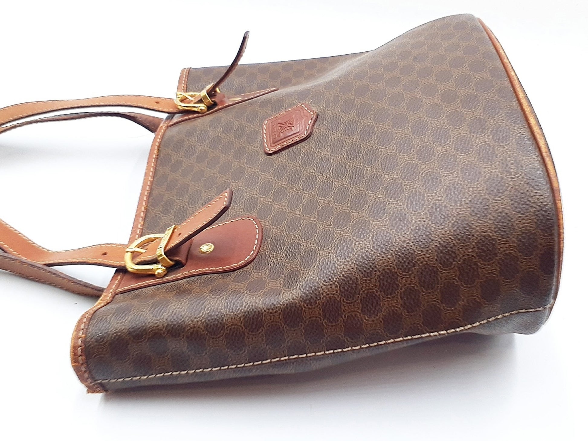 CELINE Macadam Leather Bucket Tote Tote Bag