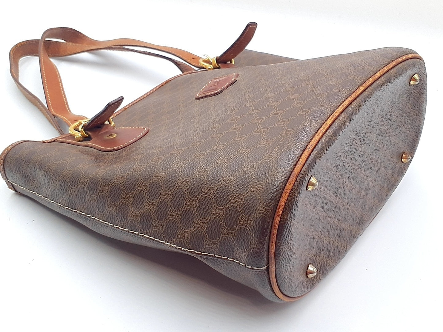 CELINE Macadam Leather Bucket Tote Tote Bag