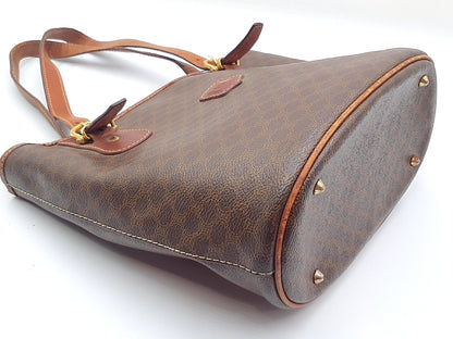 CELINE Macadam Leather Bucket Tote Tote Bag