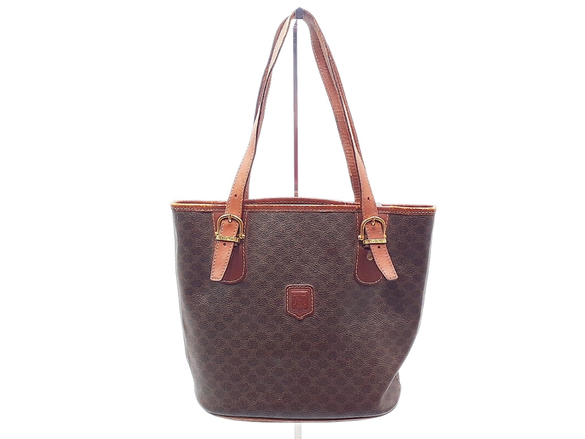 CELINE Macadam Leather Bucket Tote Tote Bag