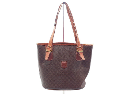 CELINE Macadam Leather Bucket Tote Tote Bag