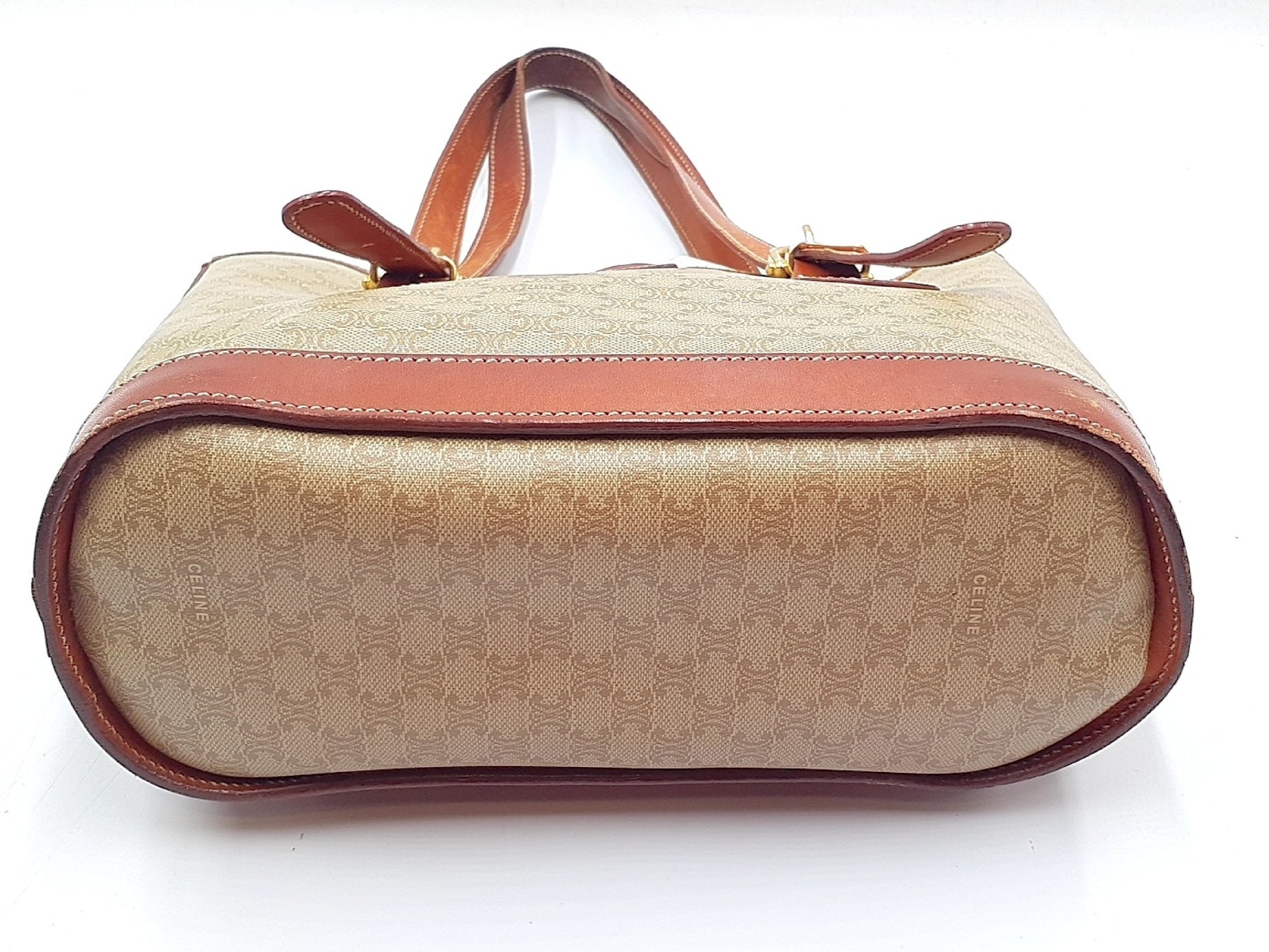 CELINE Macadam Leather Bucket Tote Tote Bag