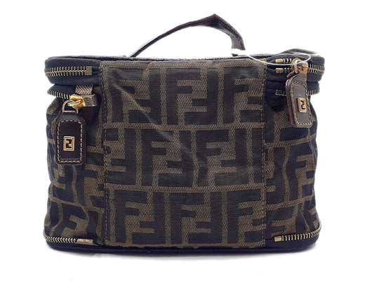 FENDI Zucca Leather Vanity Bag