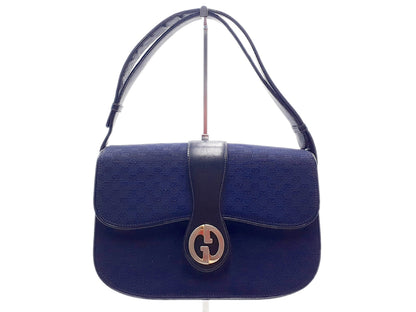 GUCCI Micro GG Leather Gold Hardware Vintage Shoulder Bag