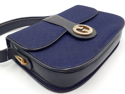 GUCCI Micro GG Leather Gold Hardware Vintage Shoulder Bag