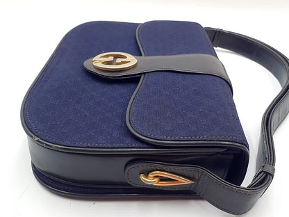 GUCCI Micro GG Leather Gold Hardware Vintage Shoulder Bag