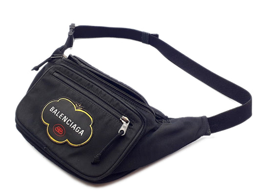 BALENCIAGA Explorer Black Body Bag 482389 Waist Bag