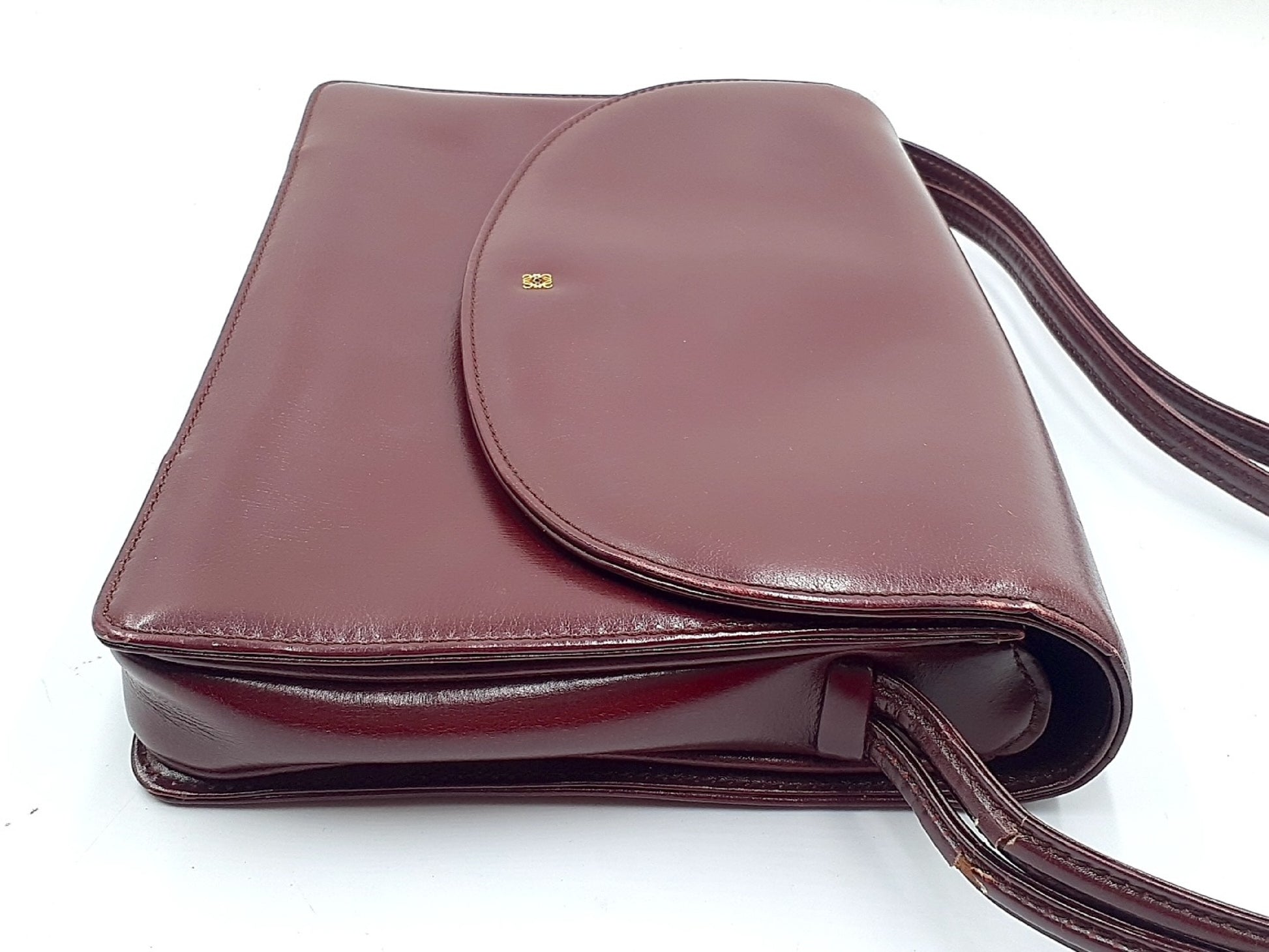 LOEWE Anagram Gold Fittings Calf Leather Vintage Shoulder Bag