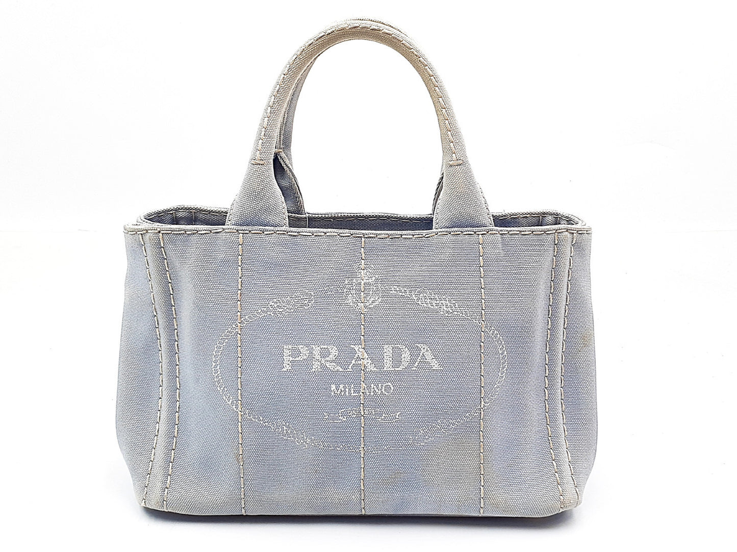 PRADA Kanapa Gold Hardware Triangular Plate Handbag