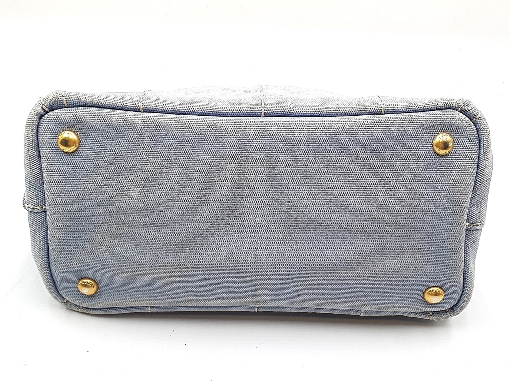 PRADA Kanapa Gold Hardware Triangular Plate Handbag