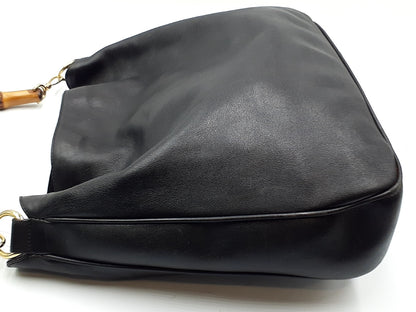 GUCCI Bamboo Leather Hand Gold Hardware 001.1577 Pouch