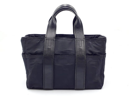 HERMES Acapulco PM Nylon x Leather Purse Black Handbag