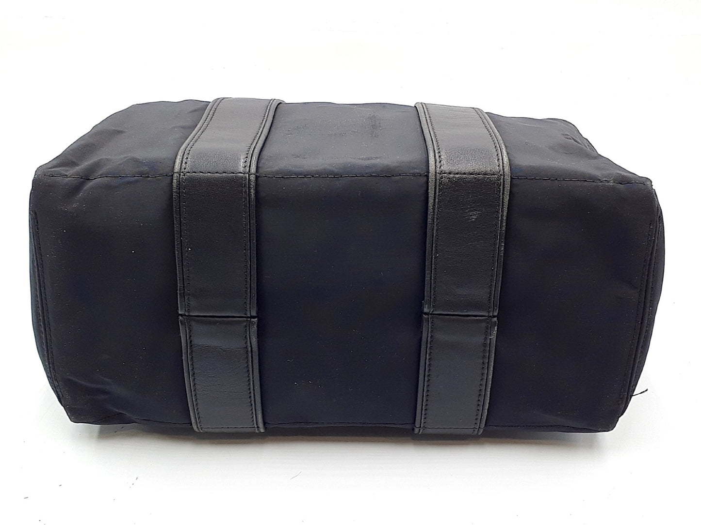 HERMES Acapulco PM Nylon x Leather Purse Black Handbag