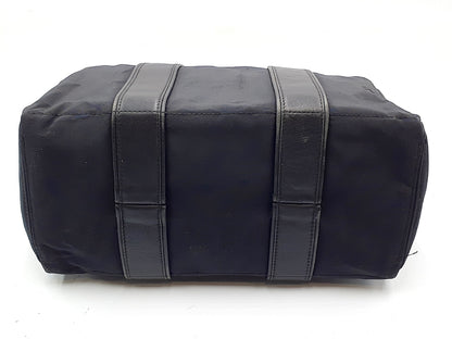 HERMES Acapulco PM Nylon x Leather Purse Black Handbag