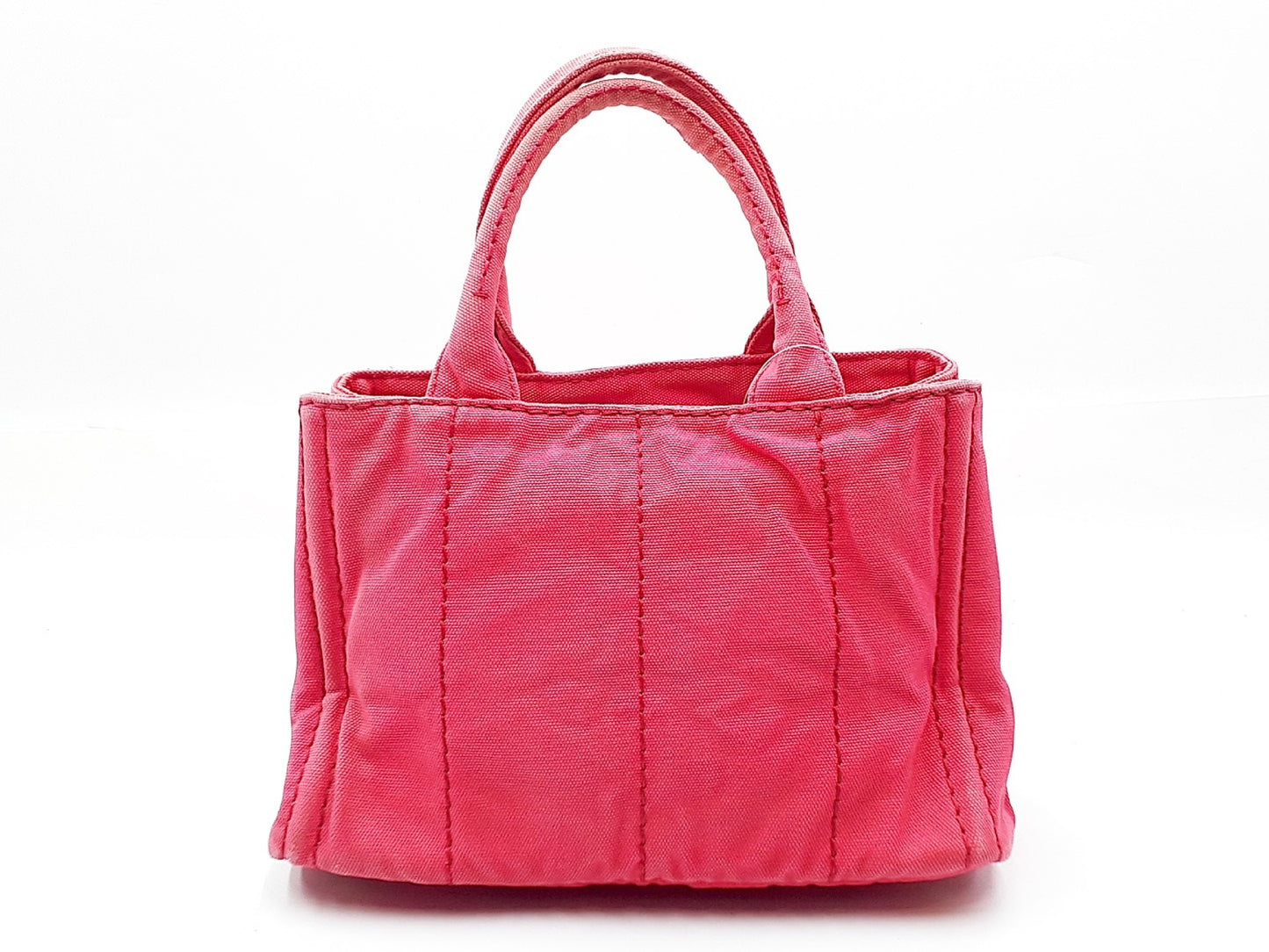 PRADA Kanapa Pink Gold Hardware Triangle Plate Handbag