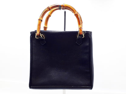 GUCCI Bamboo Gold Hardware Leather Hand 000.1364 Handbag