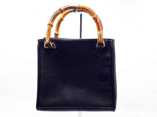 GUCCI Bamboo Gold Hardware Leather Hand 000.1364 Handbag