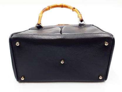 GUCCI Bamboo Gold Hardware Leather Hand 000.1364 Handbag
