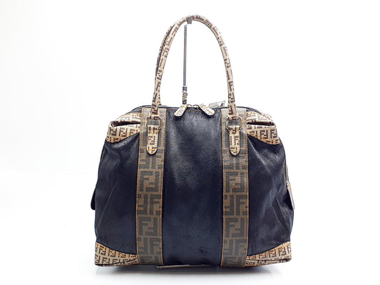 FENDI Zucca Zucchino Leather Tote Tote Bag