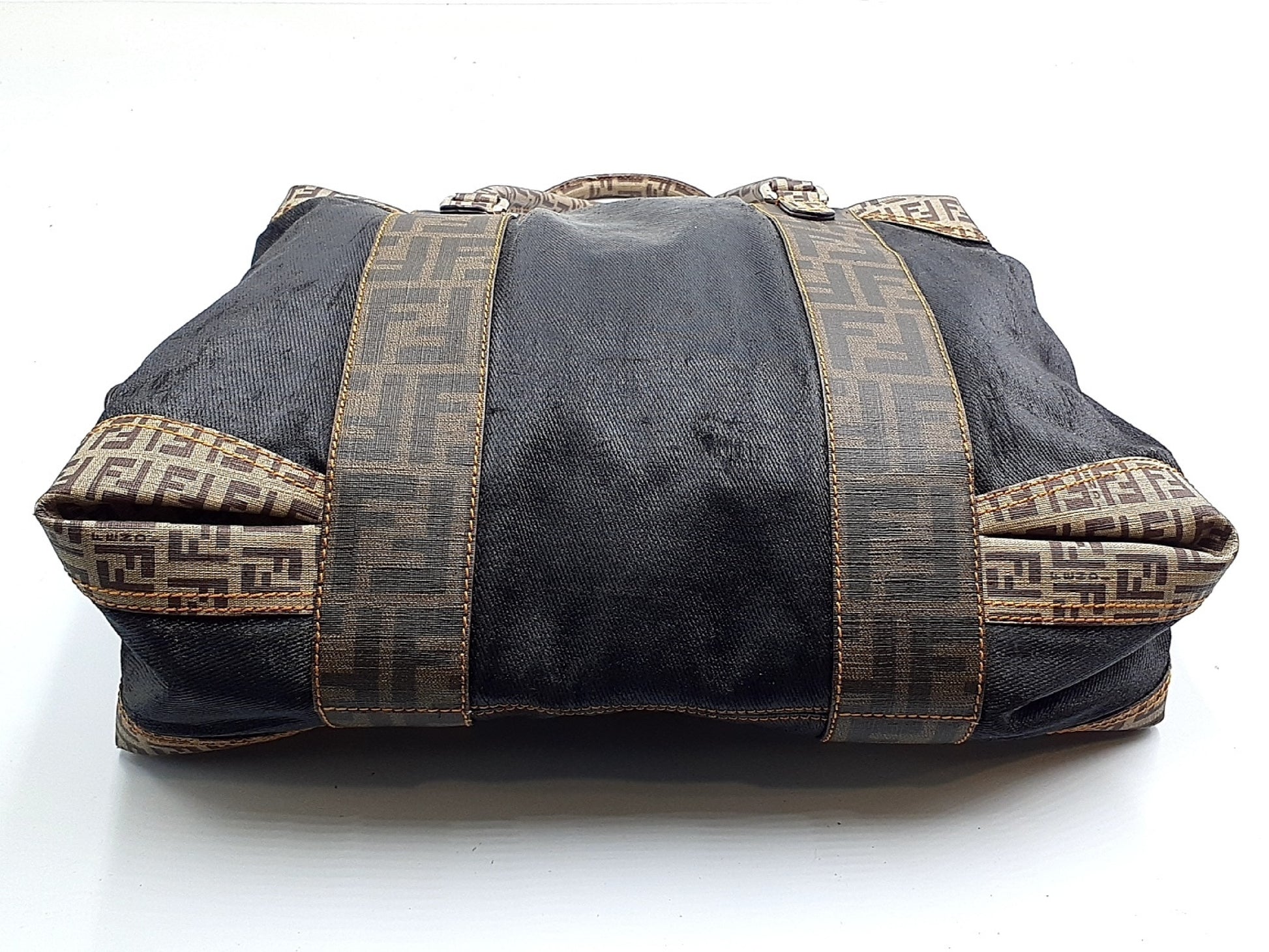 FENDI Zucca Zucchino Leather Tote Tote Bag