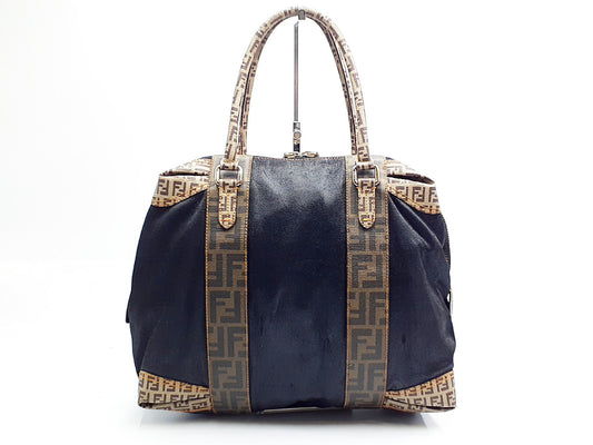 FENDI Zucca Zucchino Leather Tote Tote Bag