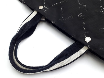 CHANEL Old Travelline Black Nylon Tote Bag