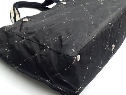 CHANEL Old Travel Line Black Nylon 6th Series Tote Bag