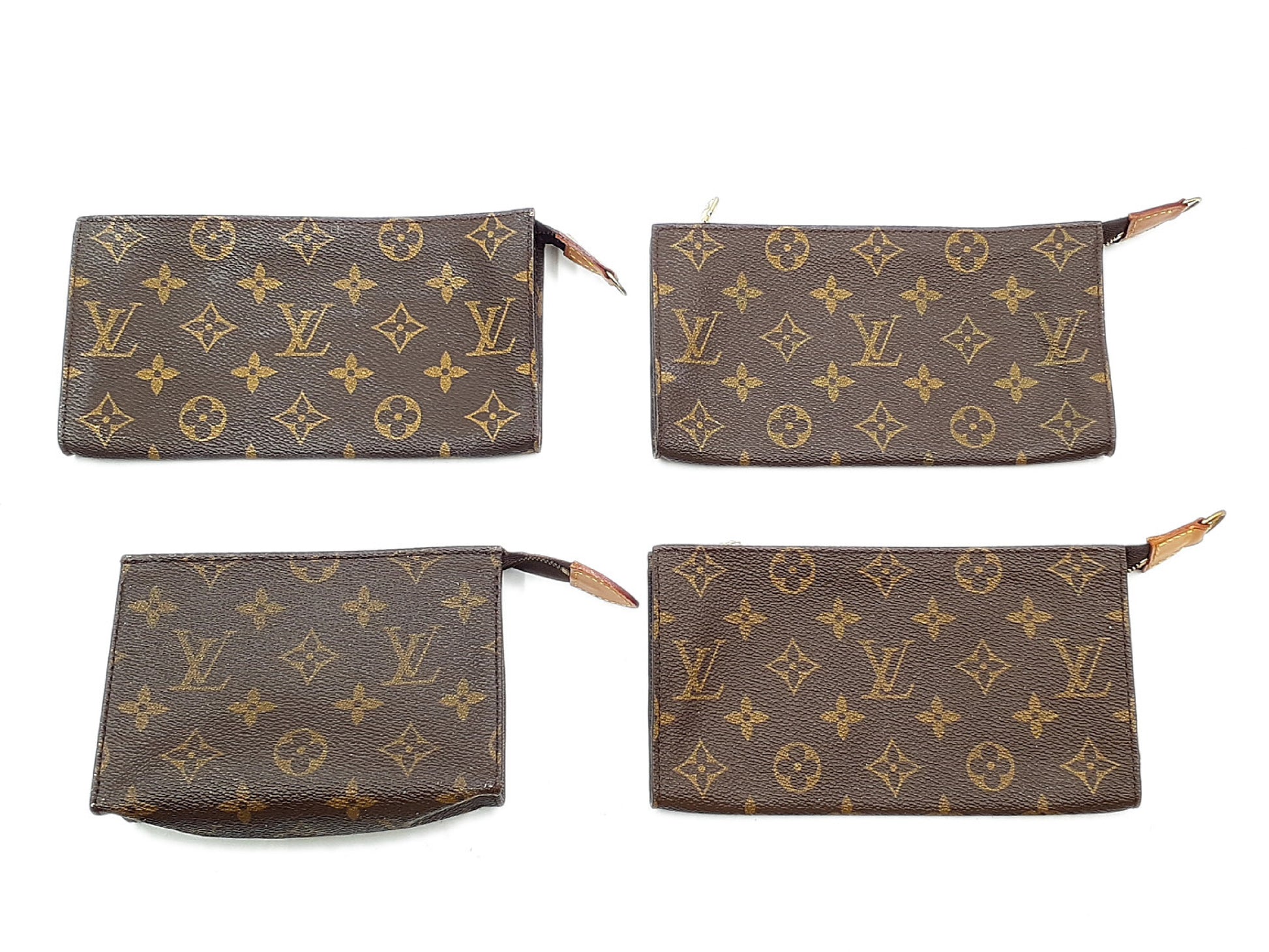 LOUIS VUITTON 4-Piece Set Monogram Bucket Pouch Pouch