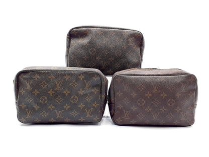 LOUIS VUITTON 3-Piece Set Monogram True Toilette 23 Second Bag