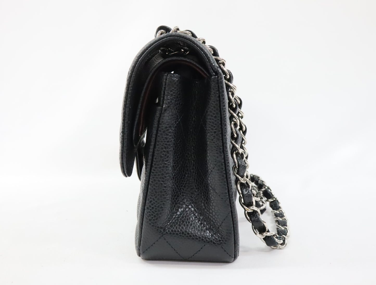 CHANEL CHANEL Matrasse 23 Small Caviar Skin Double Flap Black Silver Fittings A01113 Shoulder Bag