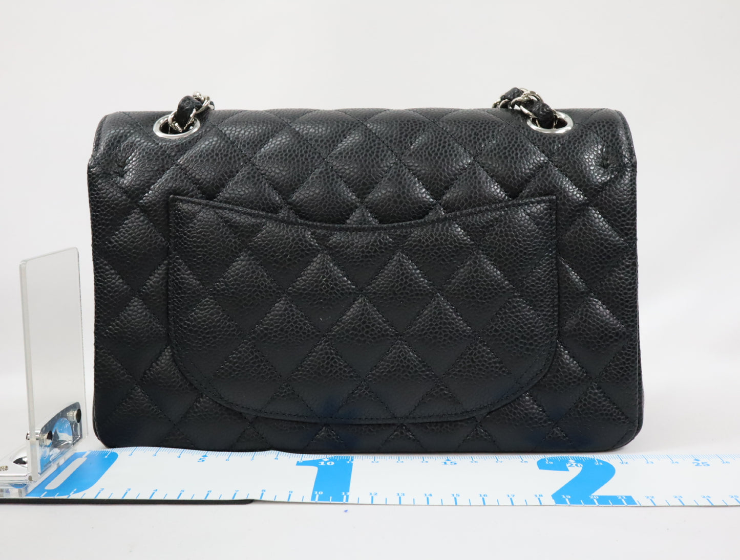 CHANEL CHANEL Matrasse 23 Small Caviar Skin Double Flap Black Silver Fittings A01113 Shoulder Bag
