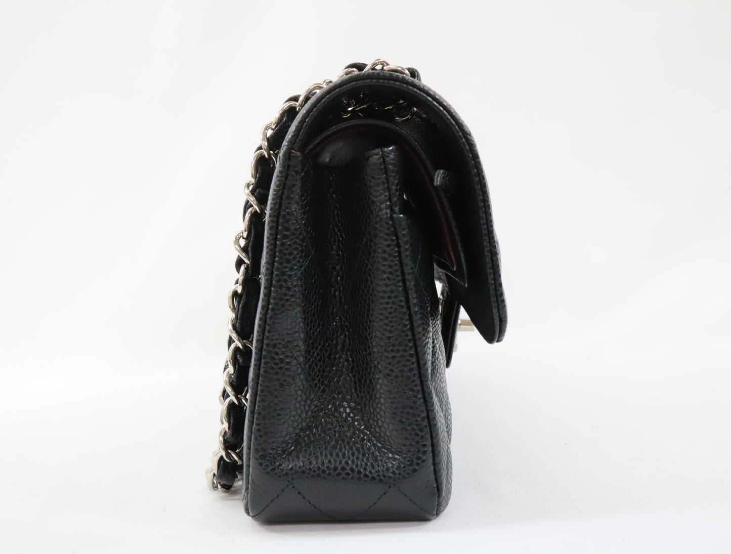 CHANEL CHANEL Matrasse 23 Small Caviar Skin Double Flap Black Silver Fittings A01113 Shoulder Bag