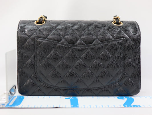 CHANEL CHANEL Matlasse 23 Small Caviar Skin Double Flap Black Series 29 Gold Fittings A01113 Shoulder Bag