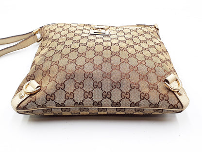 GUCCI 3-Piece Set GG Canvas Leather Tote Leather Shoulder Shoulder Bag