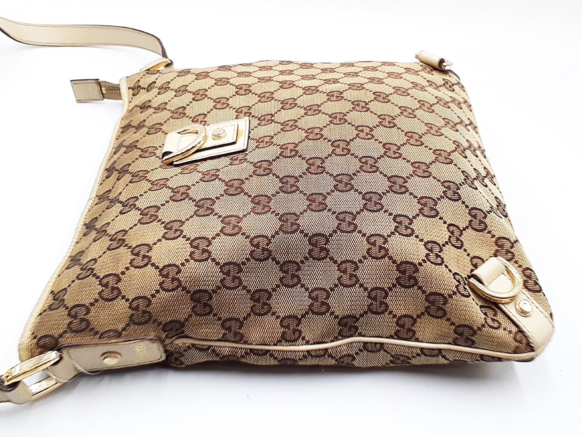 GUCCI 3-Piece Set GG Canvas Leather Tote Leather Shoulder Shoulder Bag