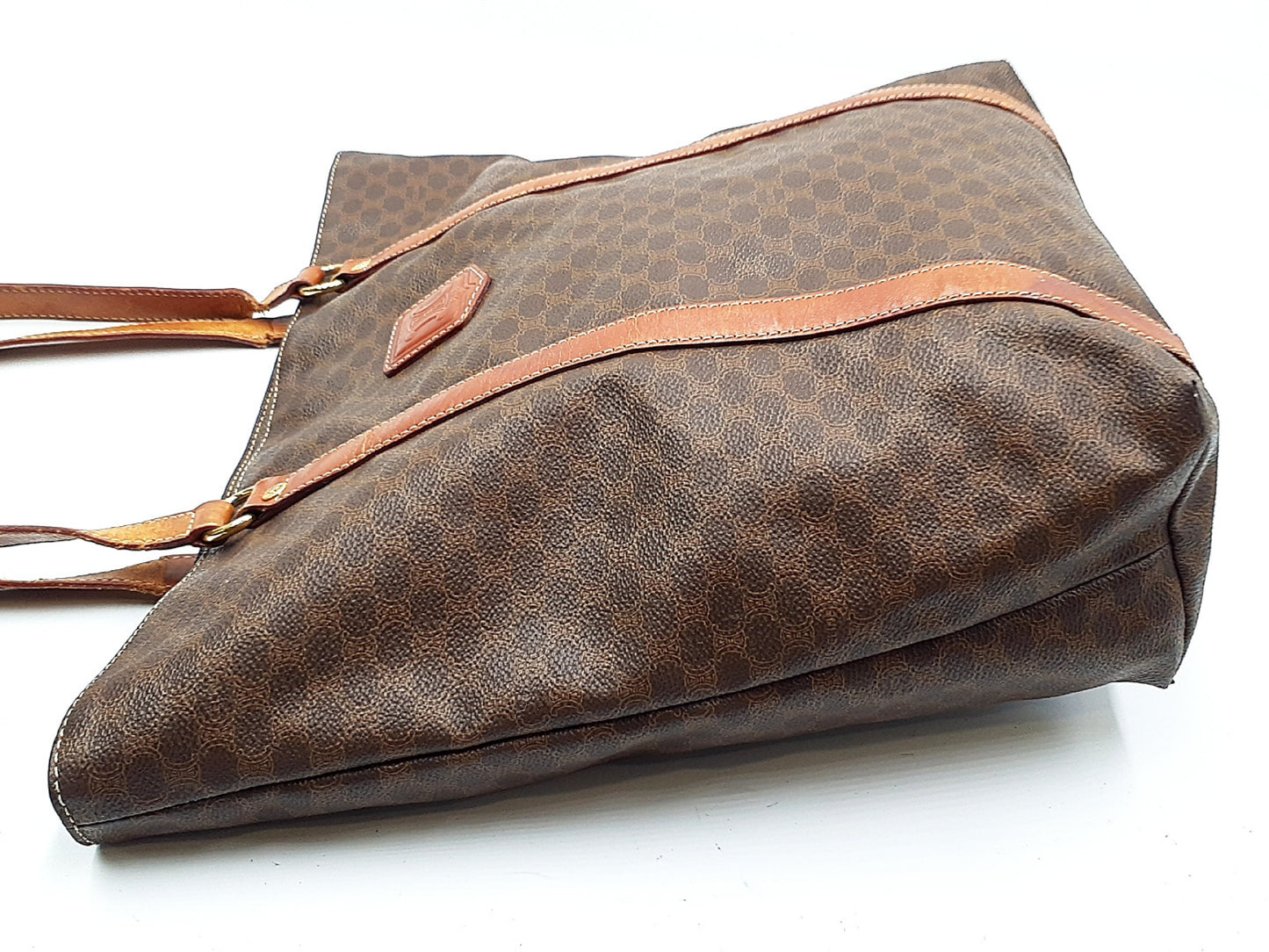 CELINE 5-Piece Set Macadam Pattern Leather Vintage Tote Bag Second Bag Tote Bag