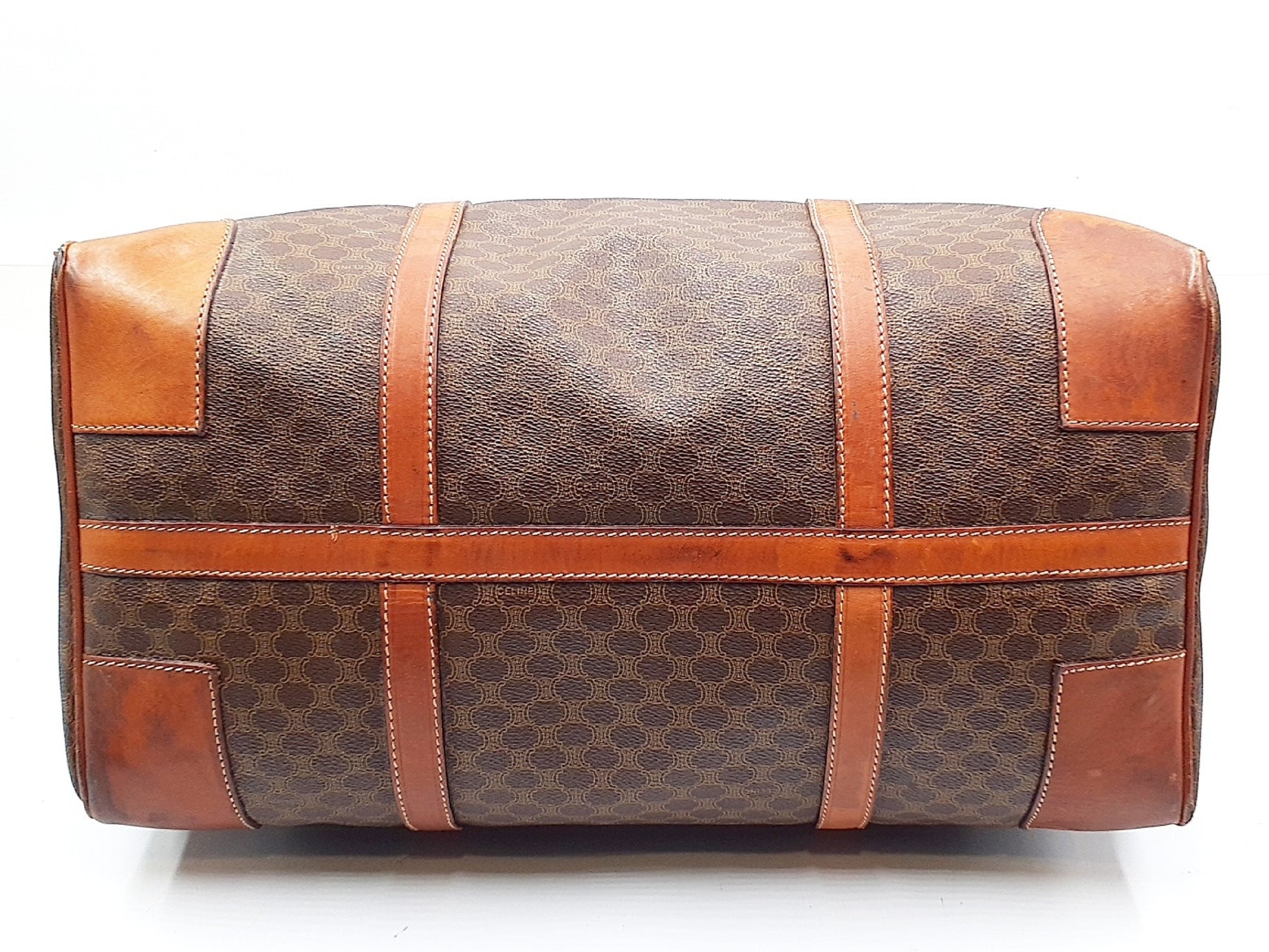 CELINE 4-Piece Set Macadam Pattern Leather Vintage Boston Bag Tote Bag Boston Bag