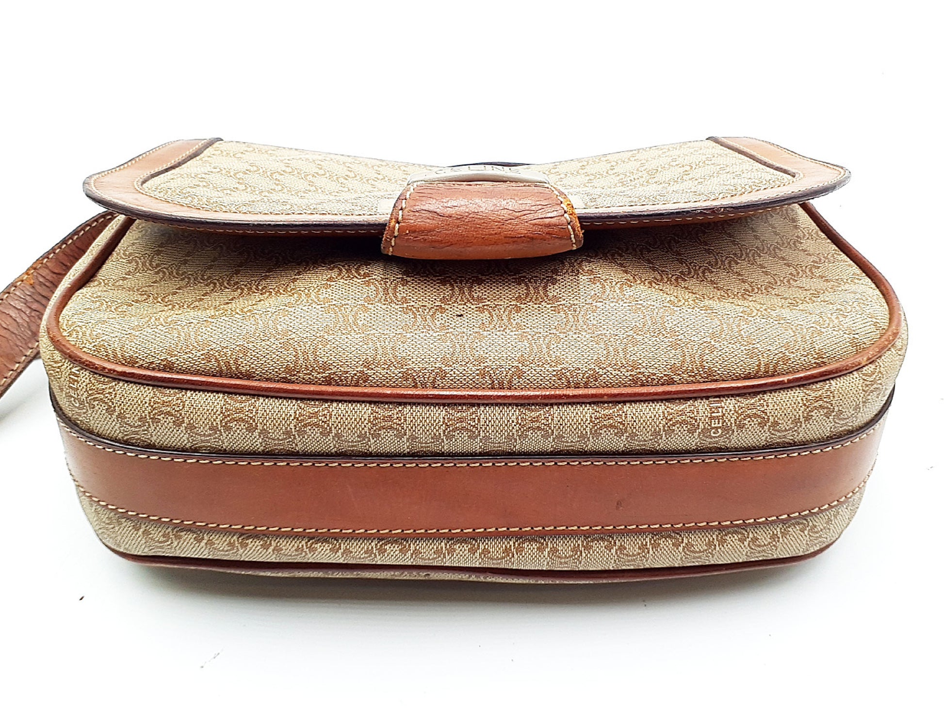 CELINE 3-Piece Macadam Leather Vintage Shoulder Bag