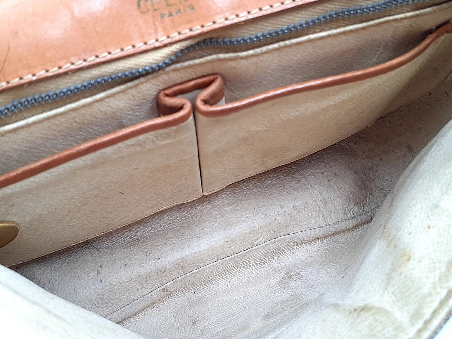 CELINE 3-Piece Macadam Leather Vintage Shoulder Bag