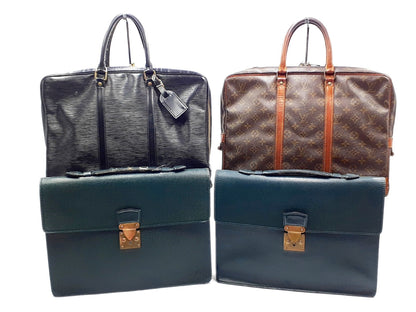 LOUIS VUITTON 4-Piece Set Monogram Epi Taiga Business Bag Set Business Bag Set Business Bag