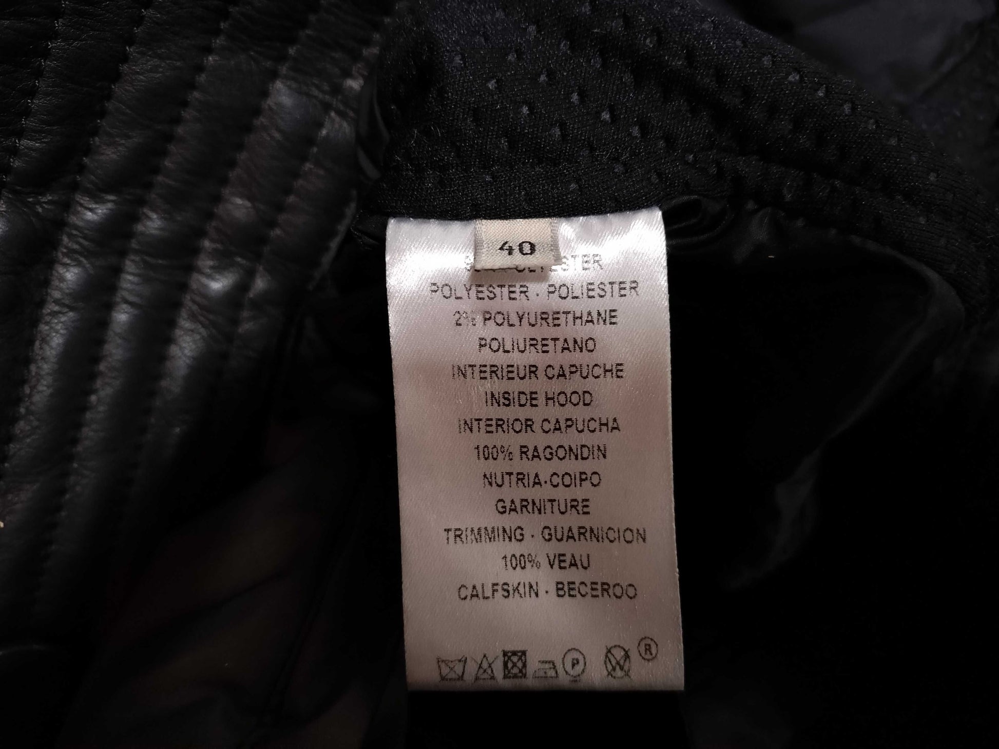 HERMES Hermes Leather Down Jacket Men's Jacket