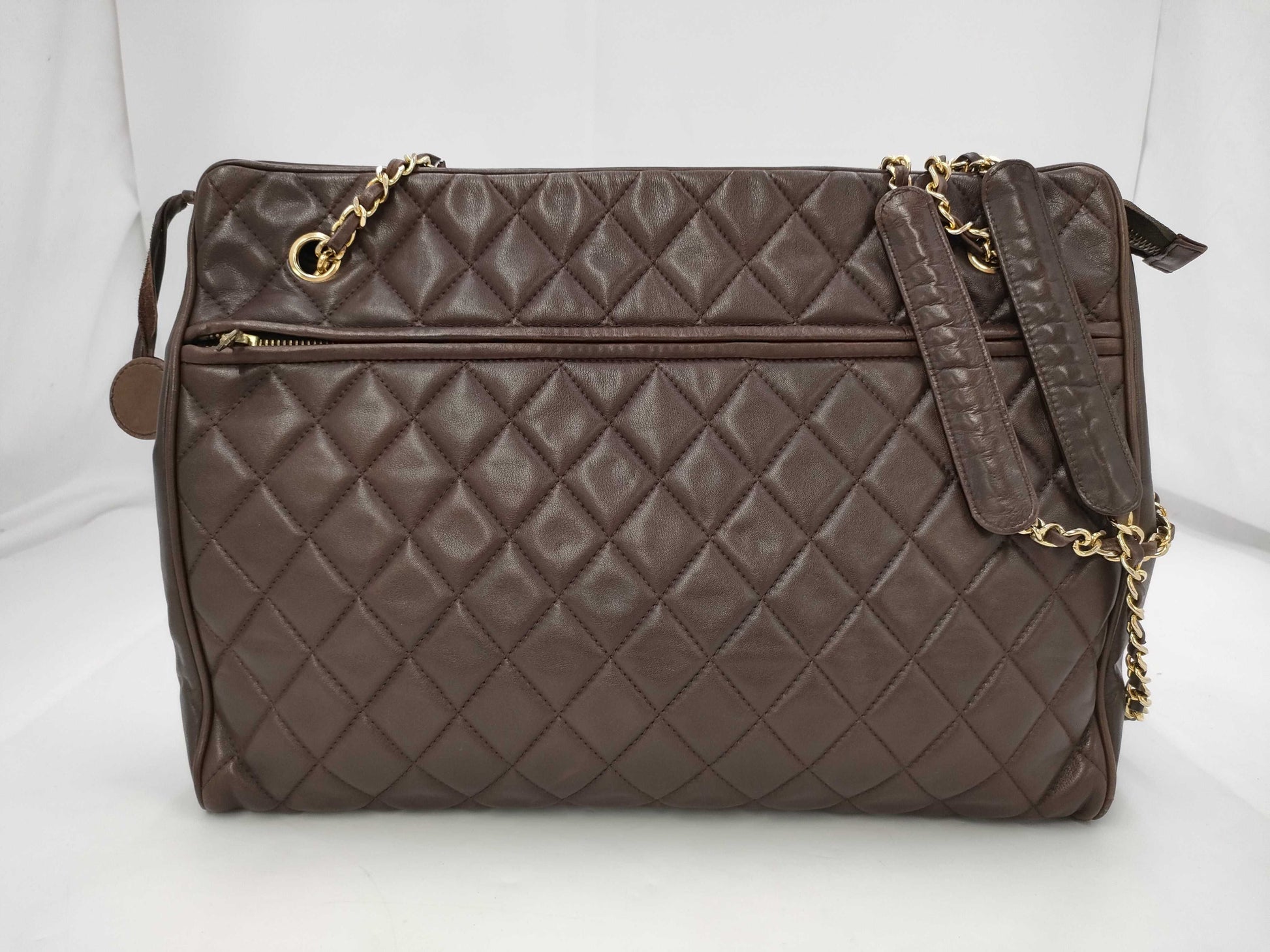 CHANEL CHANEL Matlassse Chain Tote Bag Brown Tote Bag