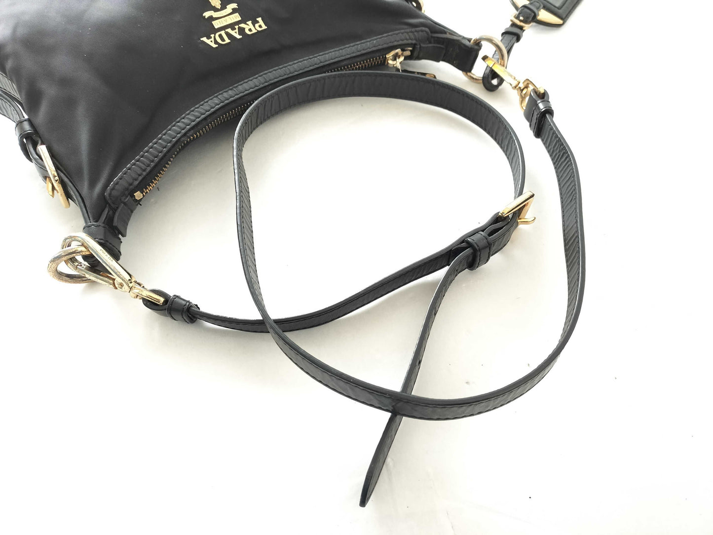 PRADA Nylon Prada Nylon Leather Shoulder Bag Shoulder Bag