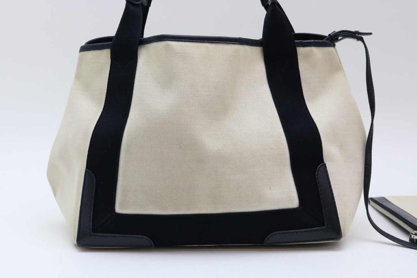 BALENCIAGA canvas x leather tote bag