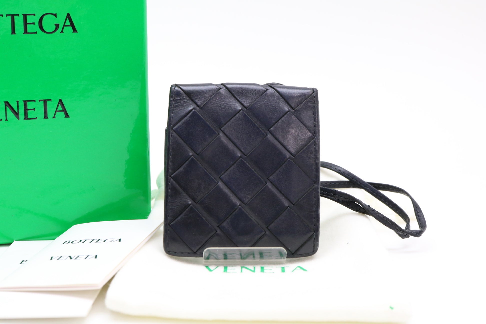 BOTTEGA VENETA Intrecciato Neck Strap Coin Case