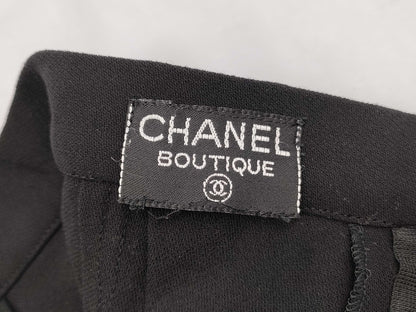 CHANEL CHANEL Pleated Skirt Black Skirt