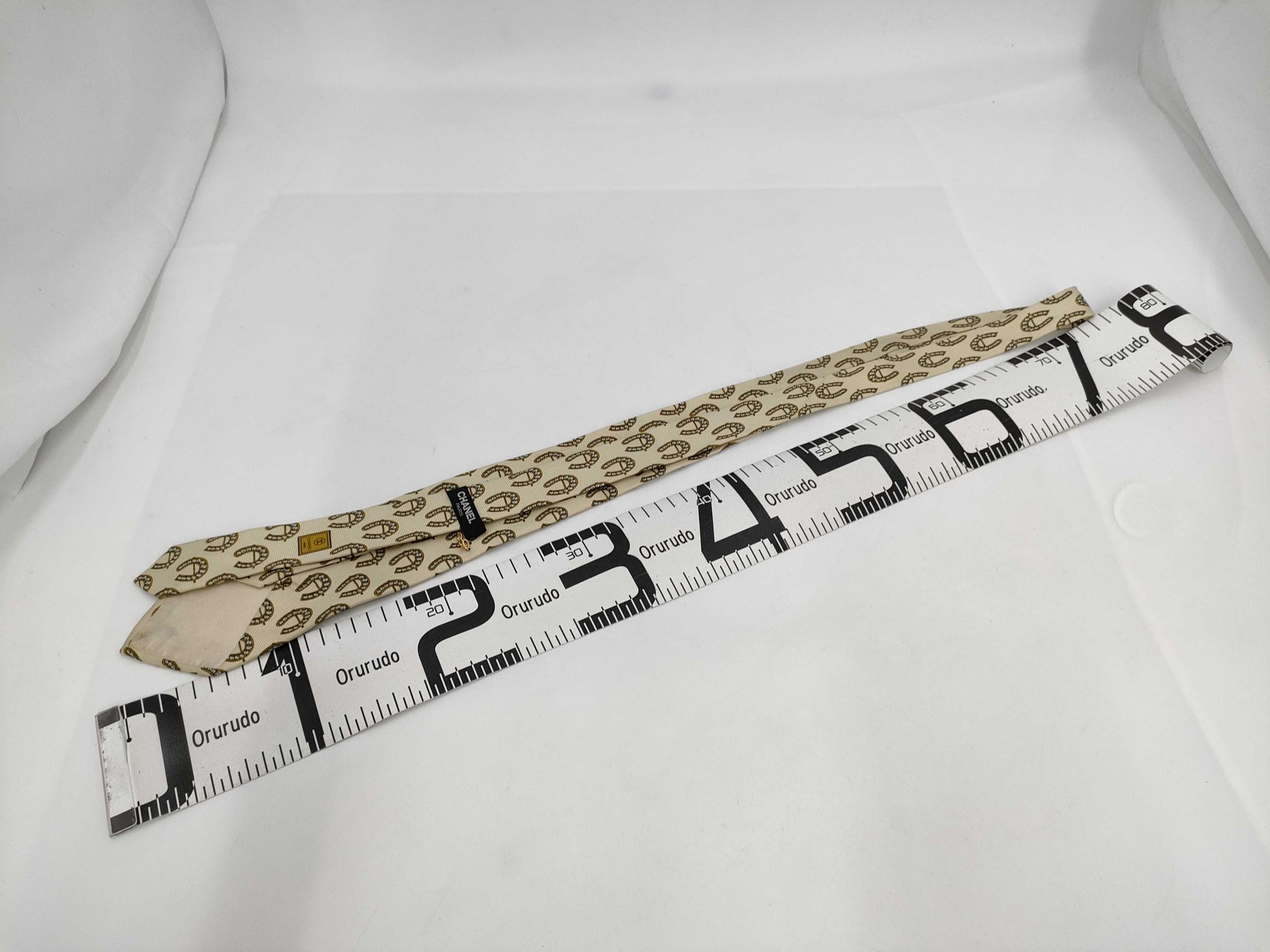 CHANEL CHANEL Tie Yellow Beige Other Accessories