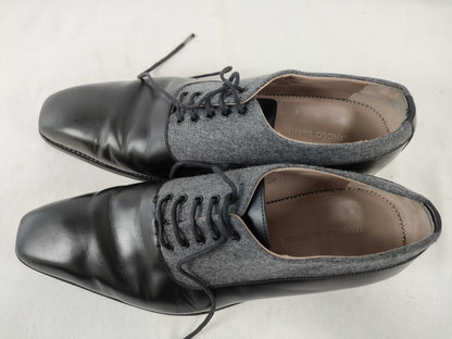 MANOLO BLAHNIK Leather Shoes Black Business Shoes